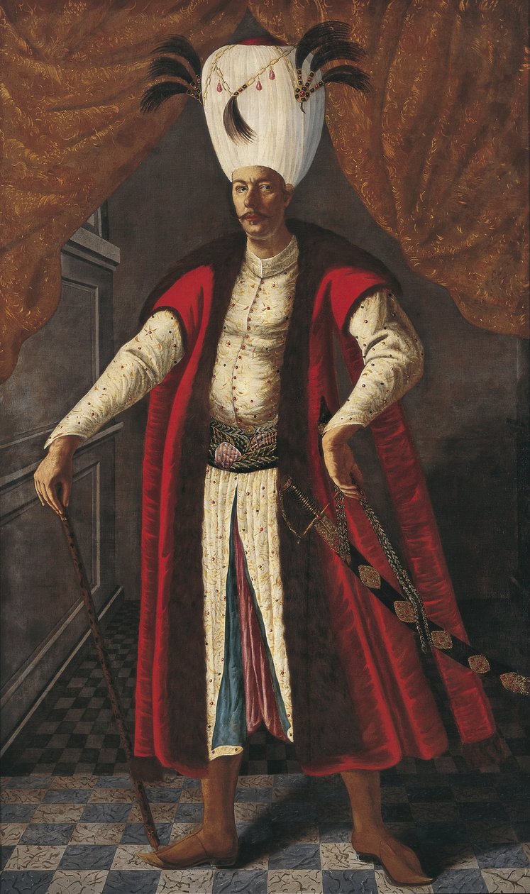 Portrett av Mehmed IV 1642-1693, Sultan av det osmanske riket, ca 1681-1682 av Unbekannt