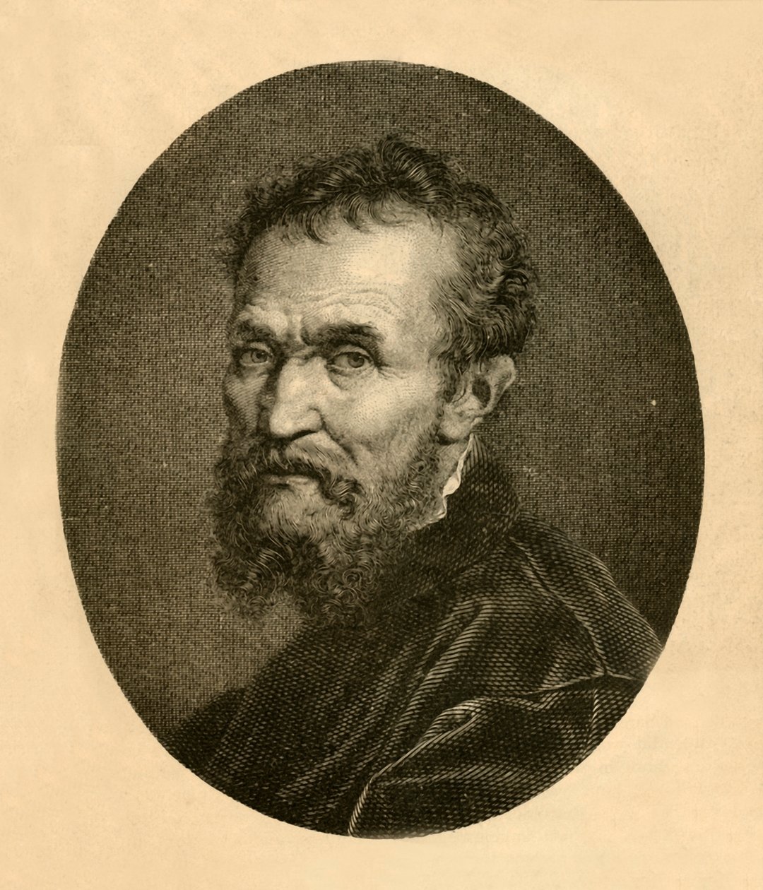 Portrett av Michelangelo Buonarroti, 1881. av Unbekannt