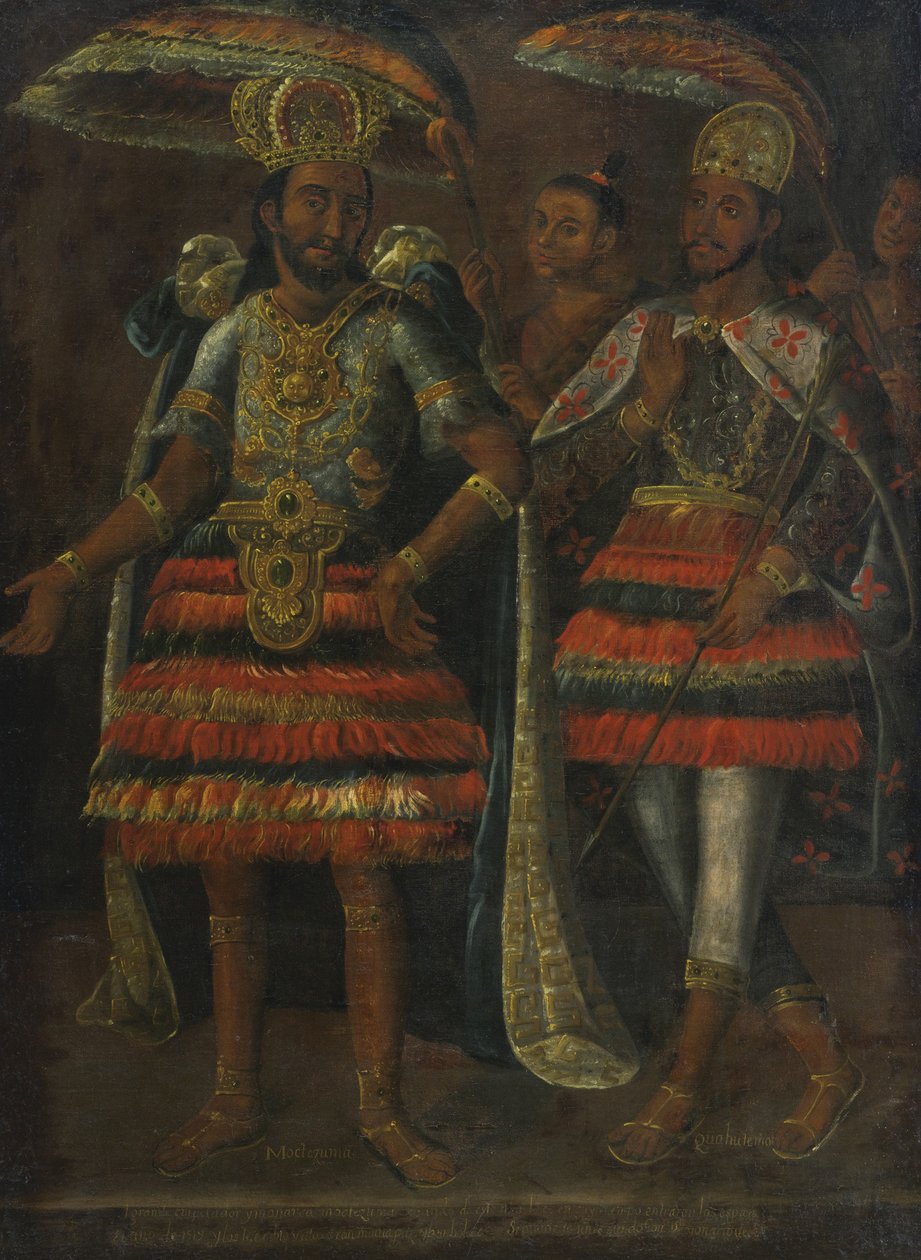 Portrett av Moctezuma og Cuauhtémoc, 1600-tallet av Unbekannt