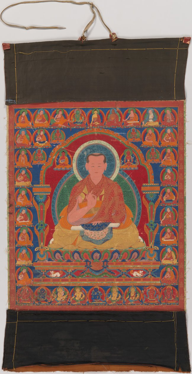Portrett av Munchen Sangye Rinchen, den åttende abbeden av Ngor-klosteret, sent på 1500-tallet. av Unbekannt