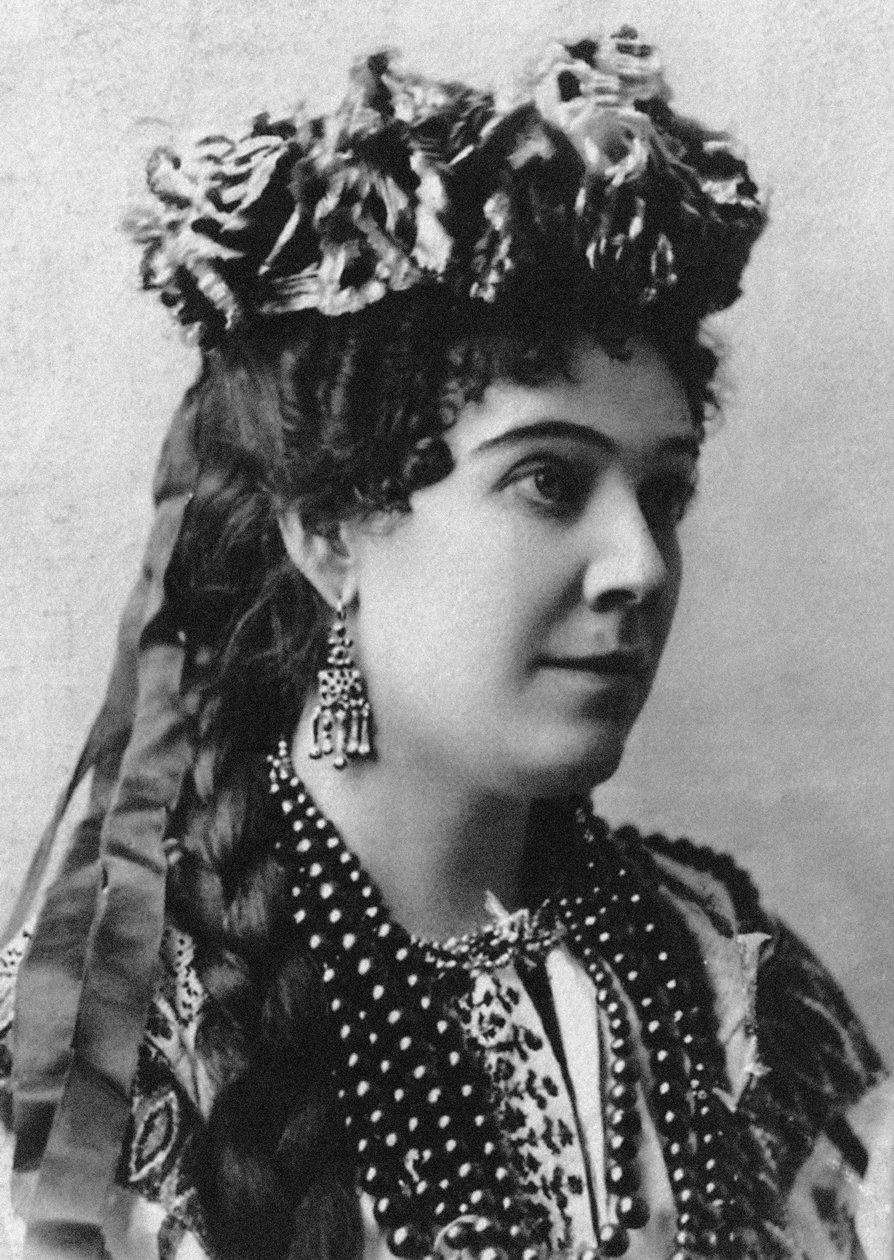 Portrett av Nadezhda Ivanovna Zabela-Vrubel 1868-1913, 1898. av Unbekannt