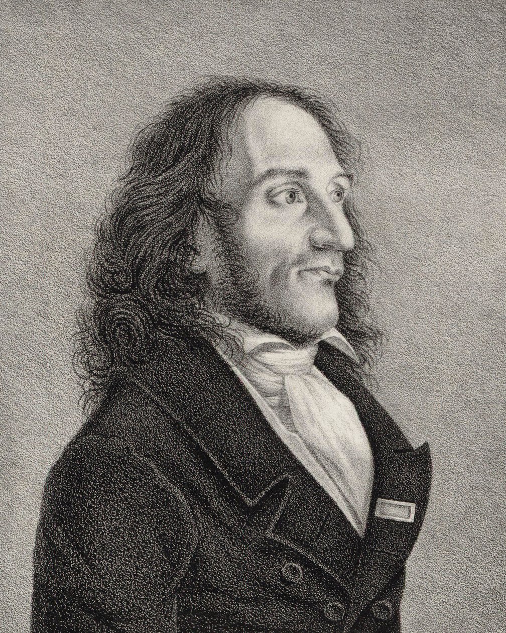 Portrett av Niccolò Paganini 1782-1840, ca. 1830 av Unbekannt
