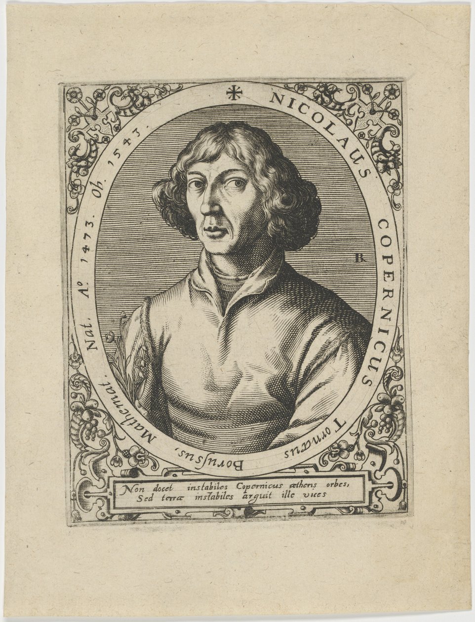 Portrett av Nicolaus Copernicus 1473-1543, 1598. av Unbekannt