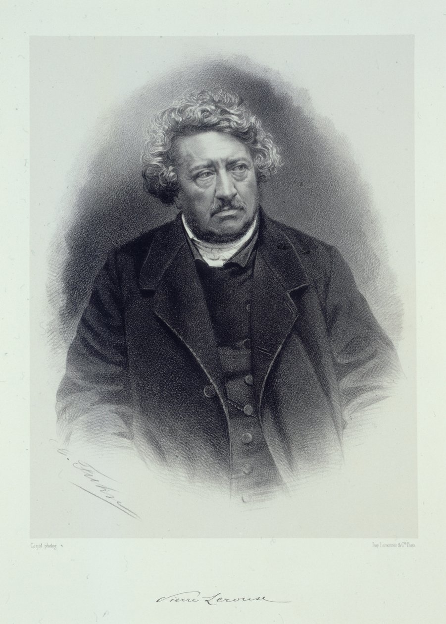 Portrett av Pierre Leroux 1797-1871. av Unbekannt