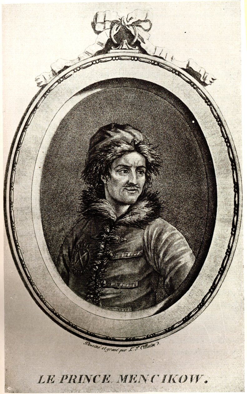 Portrett av prins Alexander Danilovich Menshikov 1673-1729 av Unbekannt