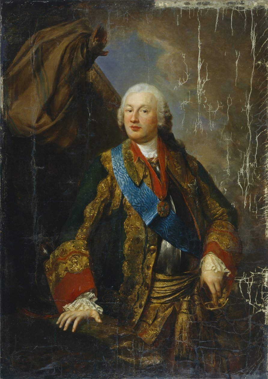 Portrett av prins Mikhail Nikitich Volkonsky 1713-1788, midten av det 18. århundre. av Unbekannt