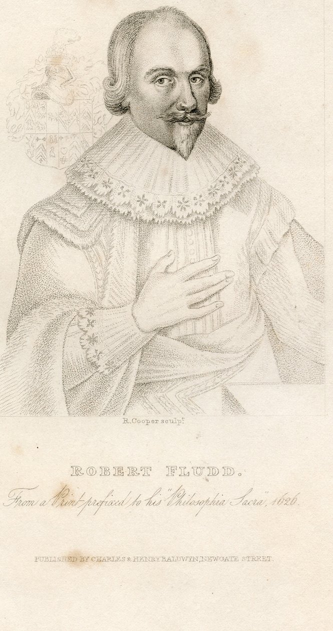 Portrett av Robert Fludd 1574-1637, 1626 av Unbekannt