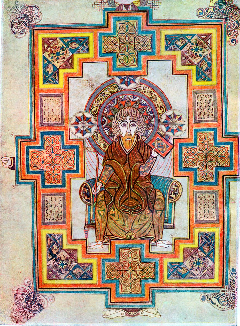 Portrett av Saint John fra Book of Kells, c800 av Unbekannt