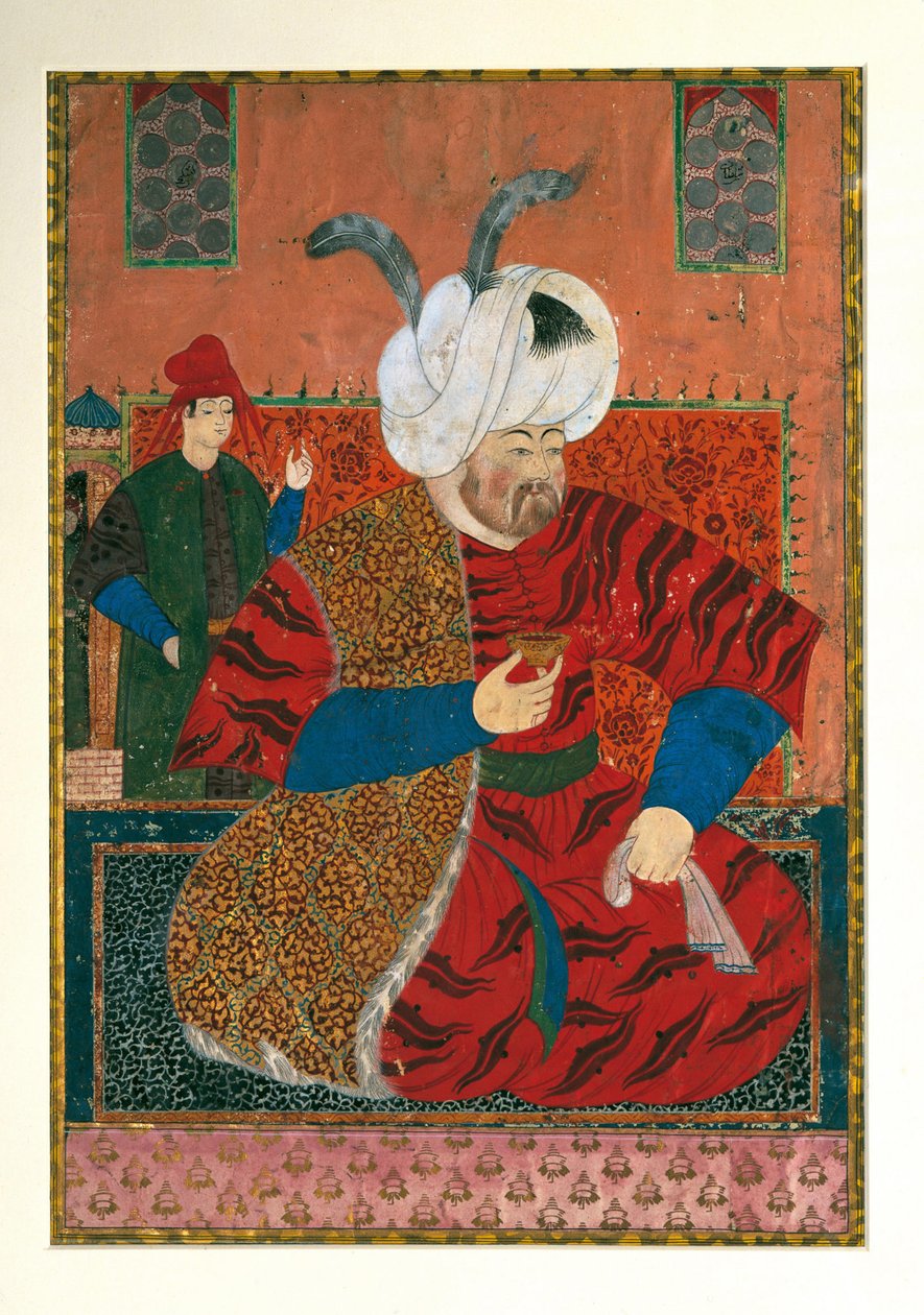 Portrett av Selim II 1524-1574, Sultan av det osmanske riket, mellom 1570 og 1590 av Unbekannt