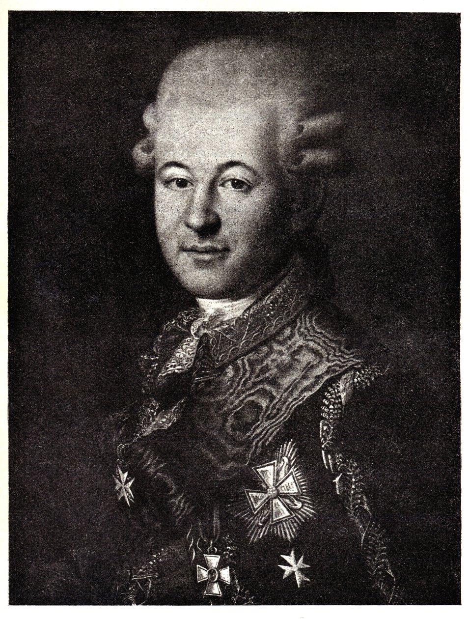 Portrett av Semyon Zorich 1745-1799, Katarina den store-favoritten, tidlig på 1800-tallet. av Unbekannt