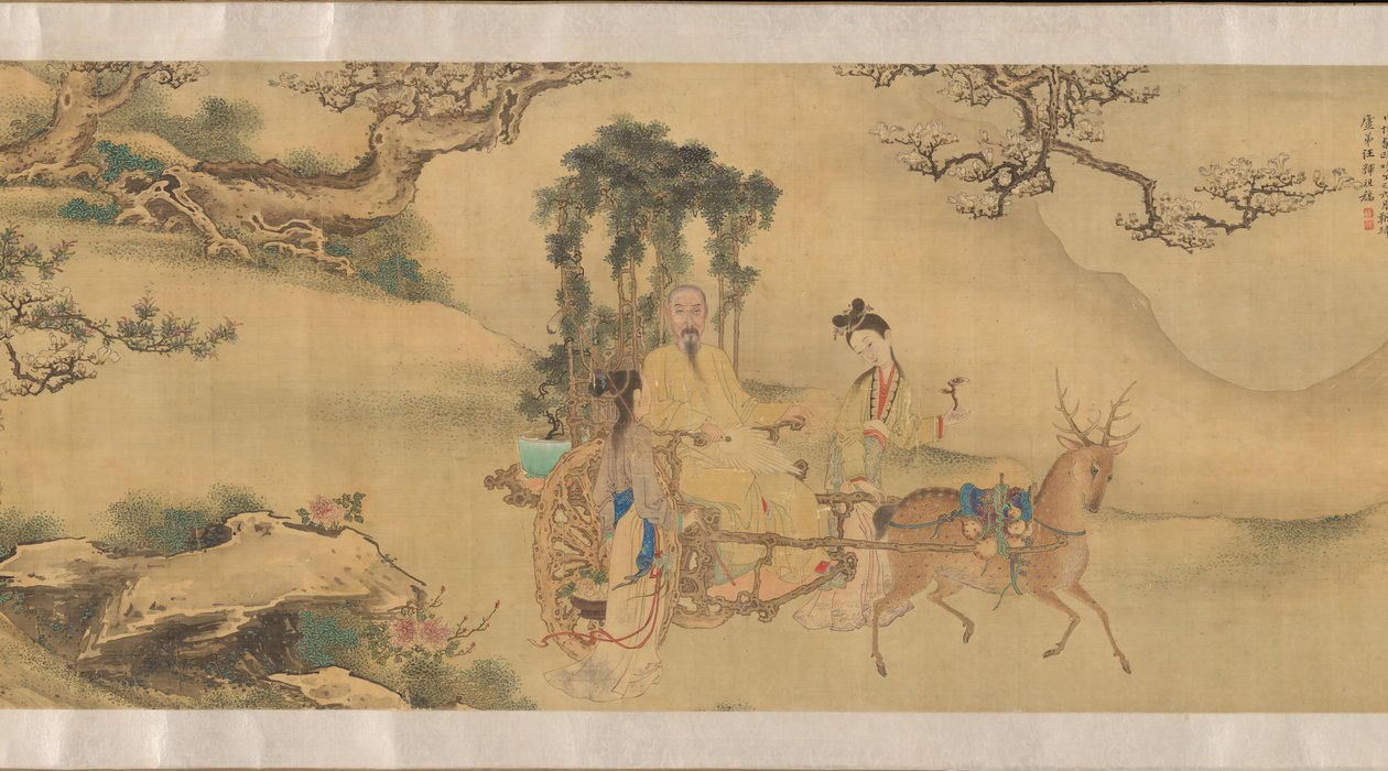 Portrett av Shaoyu i skikkelse av Liu Ling, ca. 1795. av Unbekannt