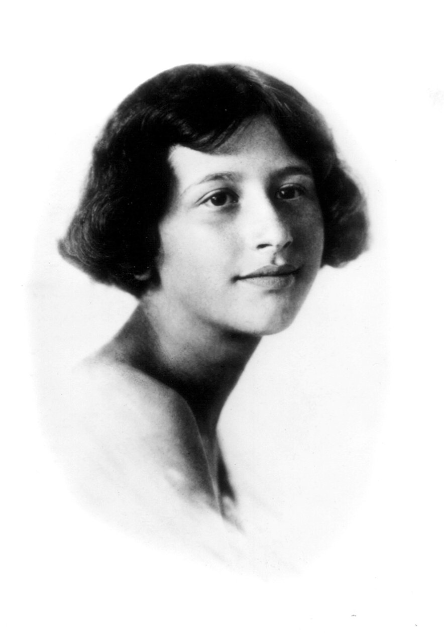 Portrett av Simone Weil (s/hv-bilde) av Unbekannt