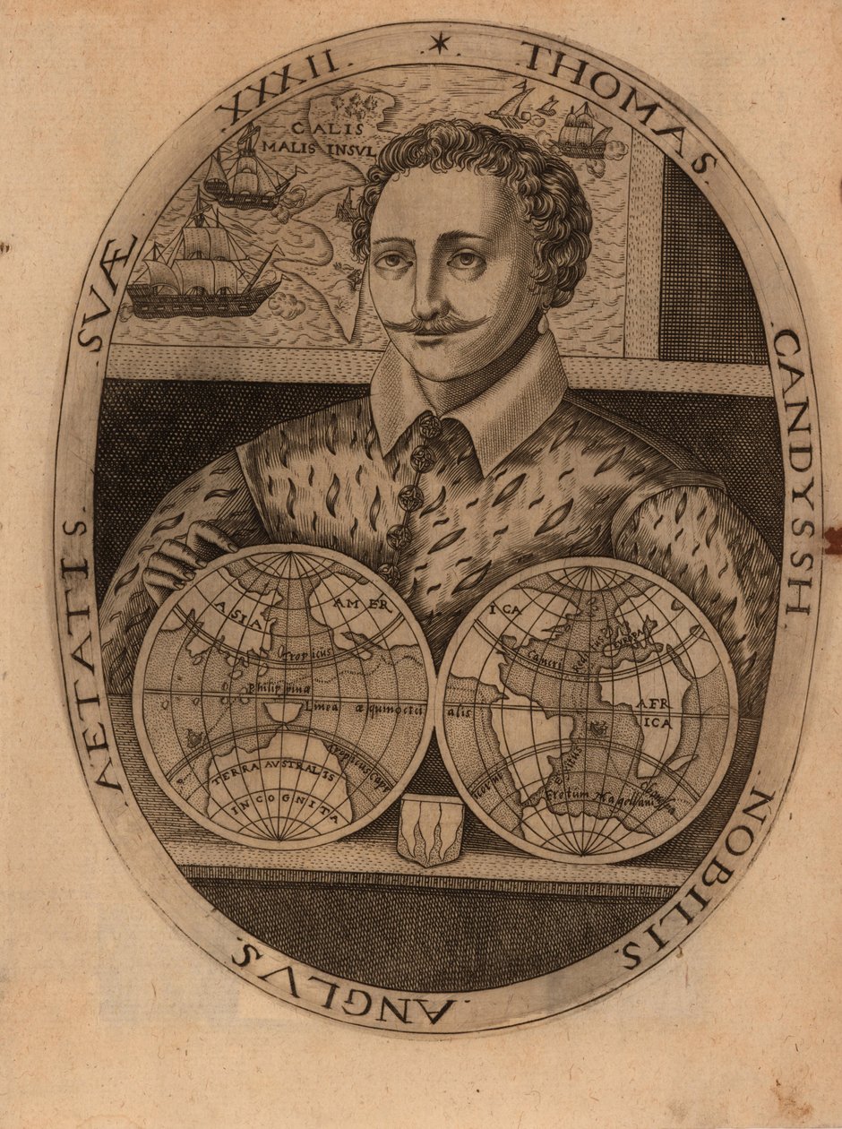 Portrett av Sir Thomas Cavendish 1560-1592, 1596. av Unbekannt
