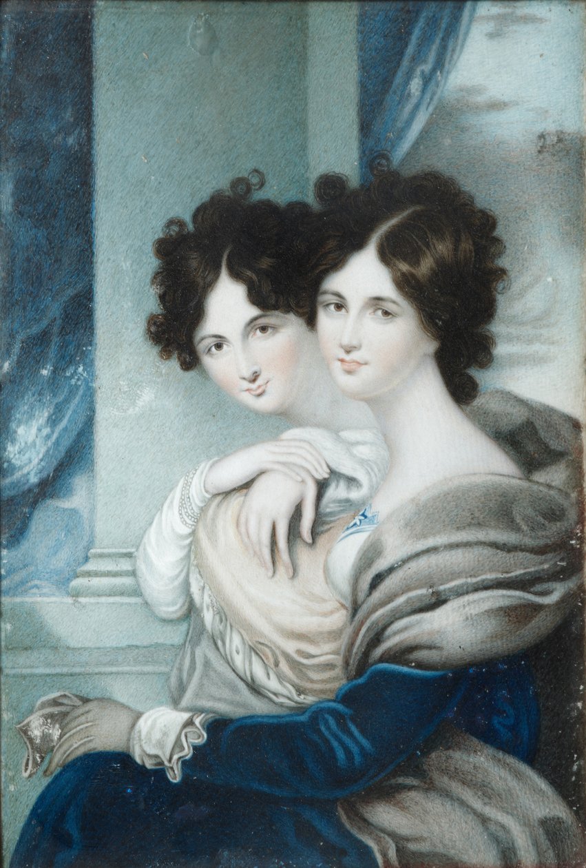 Portrett av søstrene prinsesser Anna Petrovna 1777-1805 og Ekaterina Petrovna 1783-1830 Lopukhin av Unbekannt