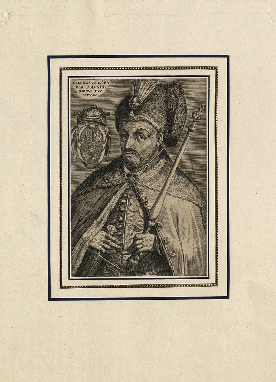 Portrett av Stephen Báthory, konge av Polen, slutten av 1500-tallet. av Unbekannt