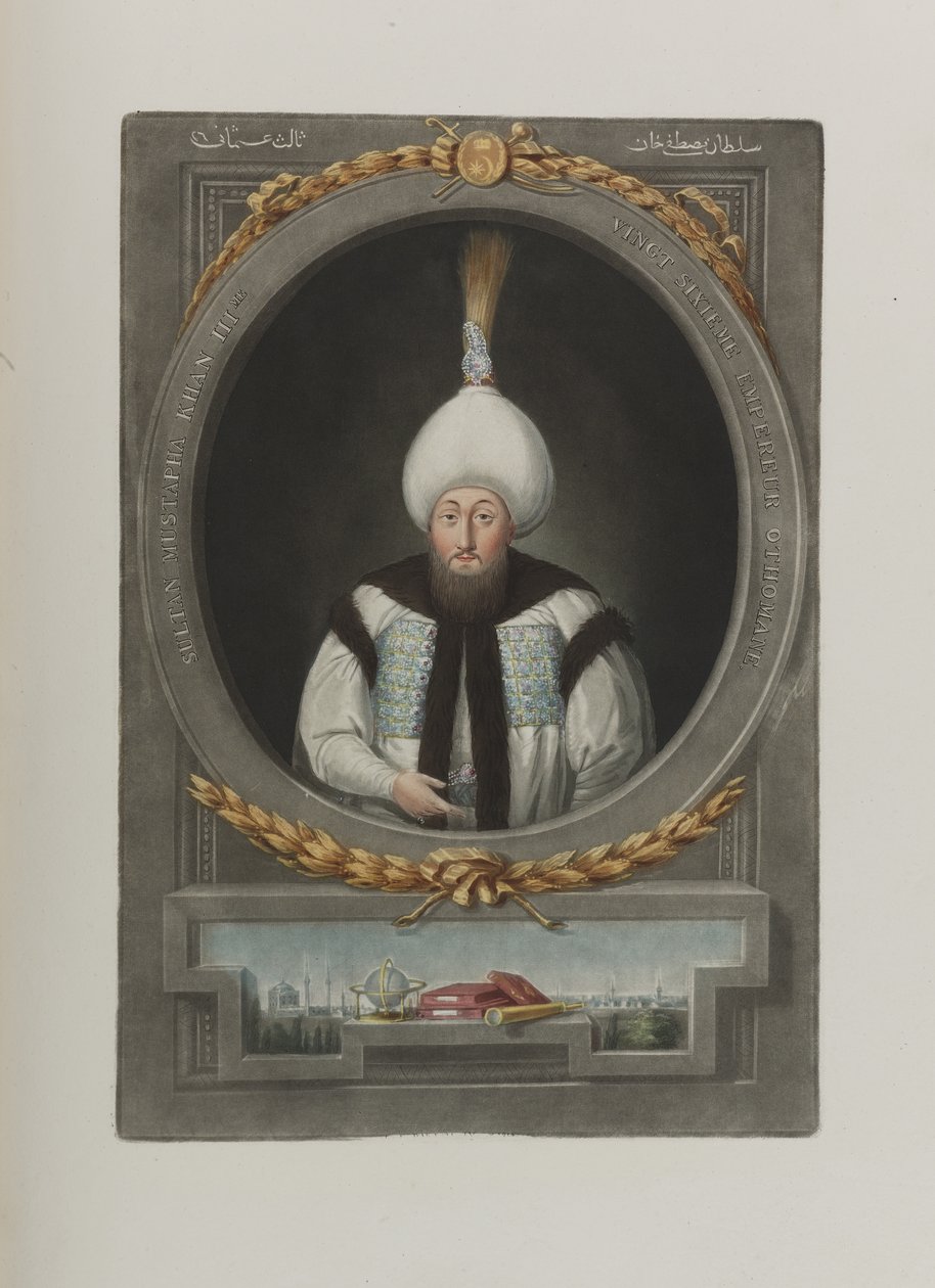 Portrett av Sultan Mustafa III 1717-1774, 1815 av Unbekannt