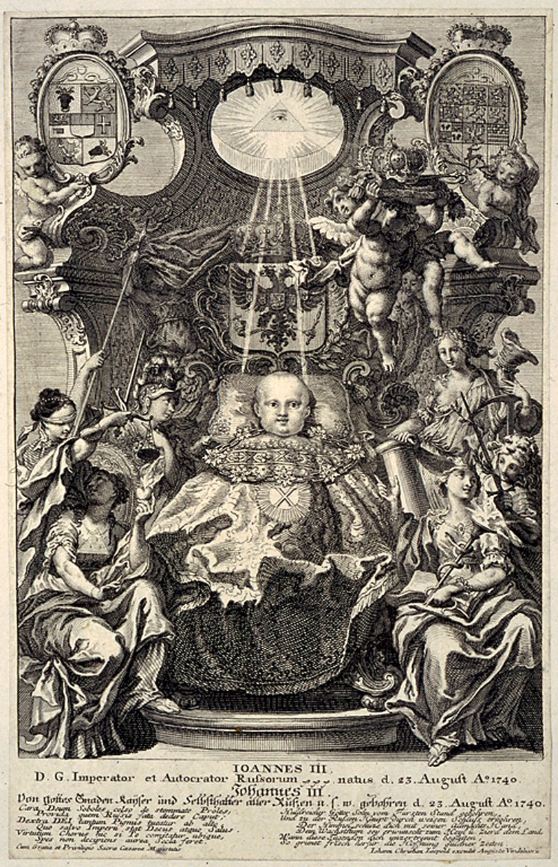 Portrett av tsar Ivan VI Antonovich av Russland 1740-1764, 1740 av Unbekannt