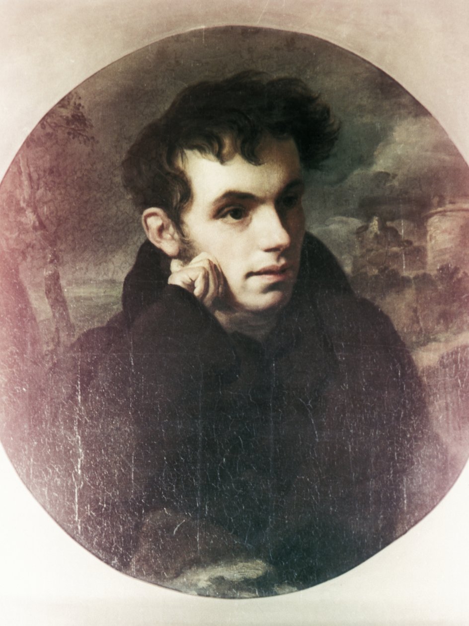 Portrett av Vasily Zhukovsky, poet og venn av Alexander Pushkin, Maleri av O, Kiprensky av Unbekannt