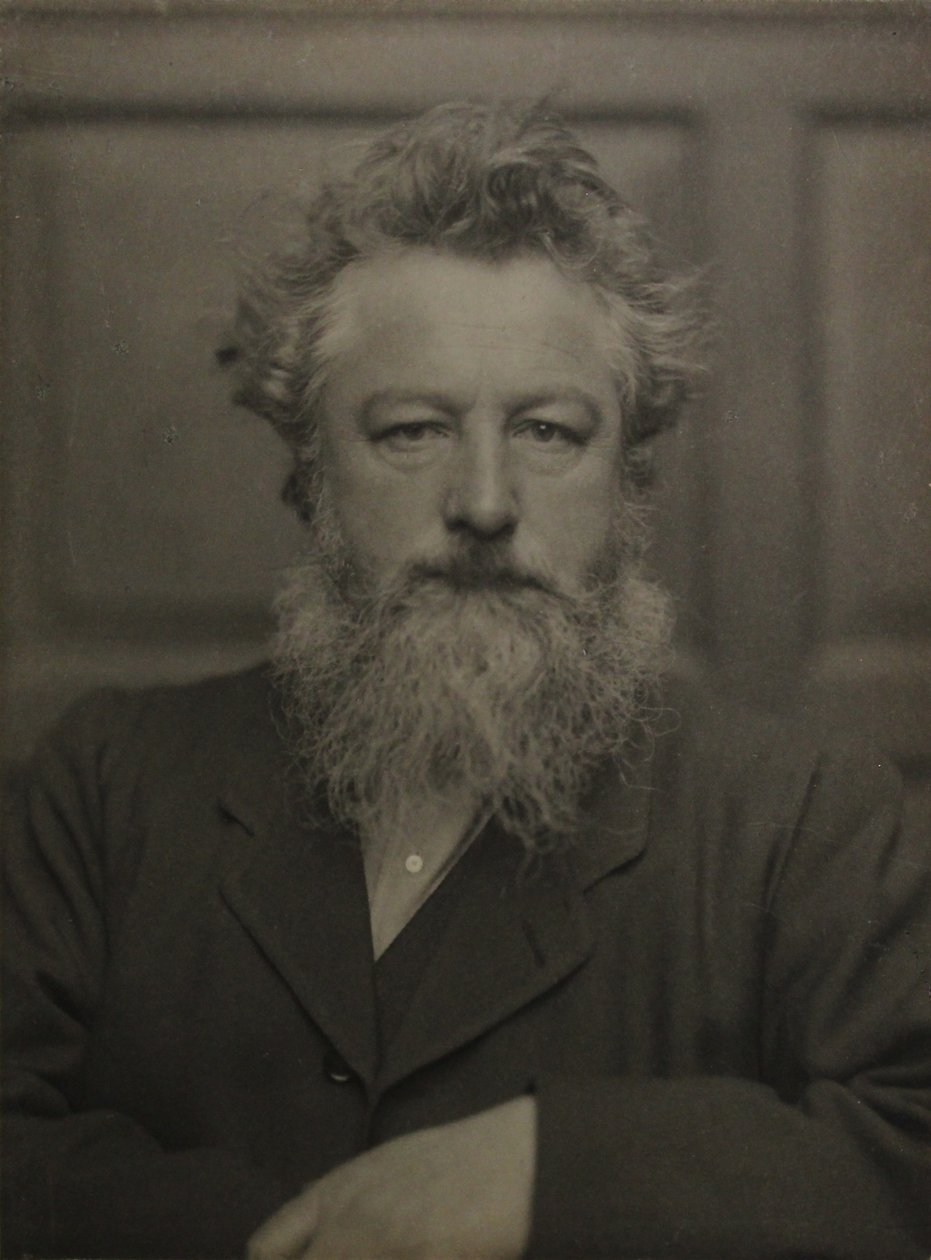 Portrett av William Morris 1834-1896, ca. 1886. av Unbekannt