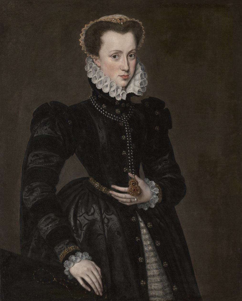 Portrett av en hoffdame, 156070. av Unbekannt