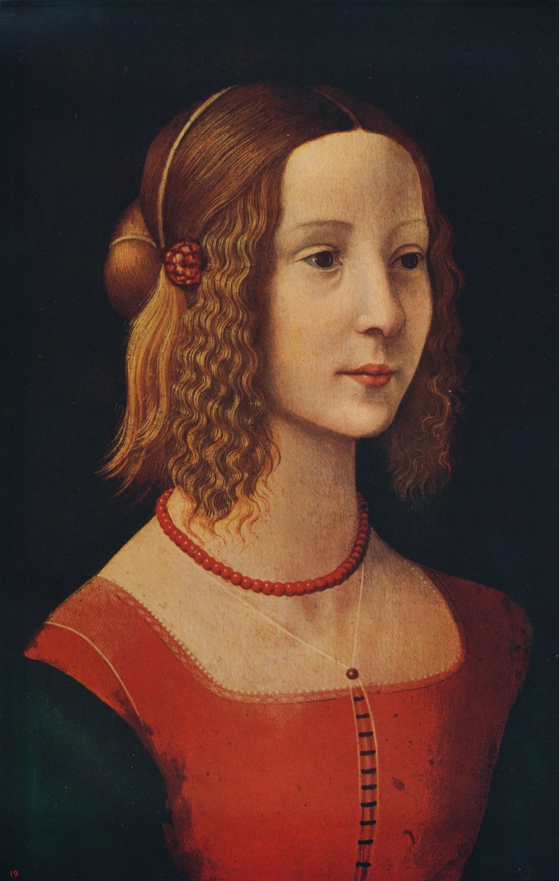 Portrett av en jente, c1490, c1915 av Unbekannt