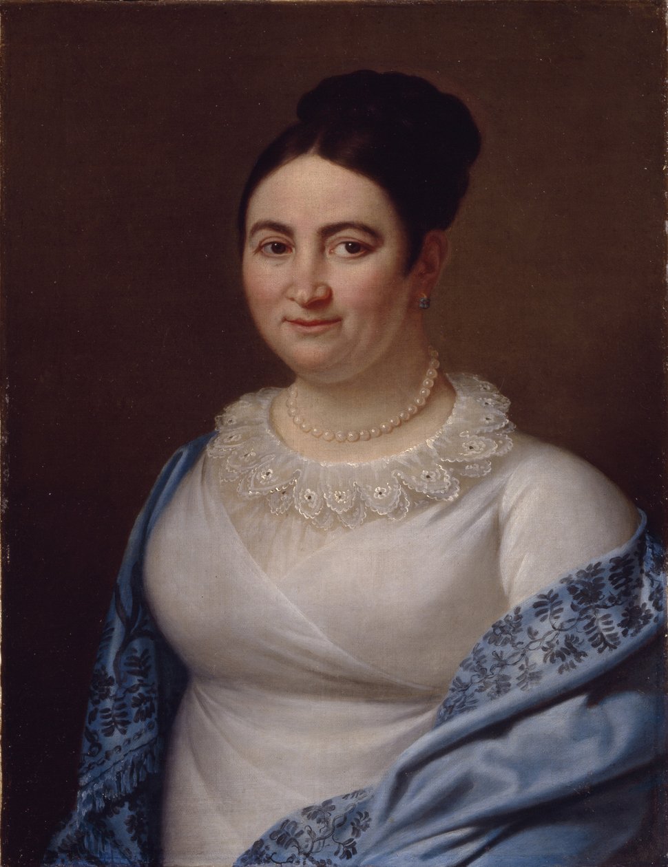 Portrett av en dame, 1855 av Unbekannt