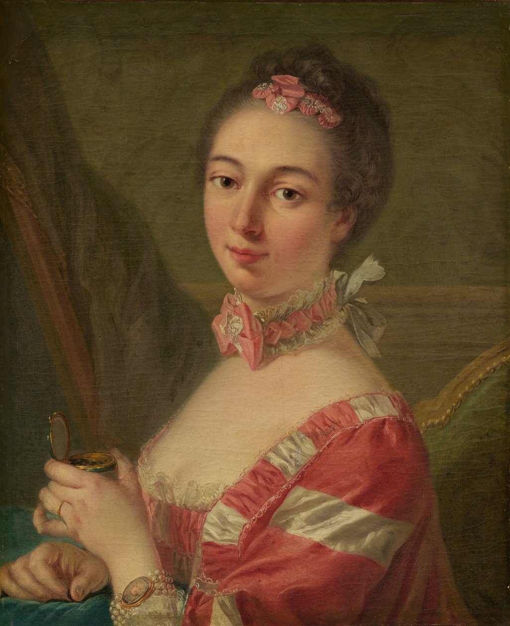 Portrett av en dame, 1700-tallet. av Unbekannt