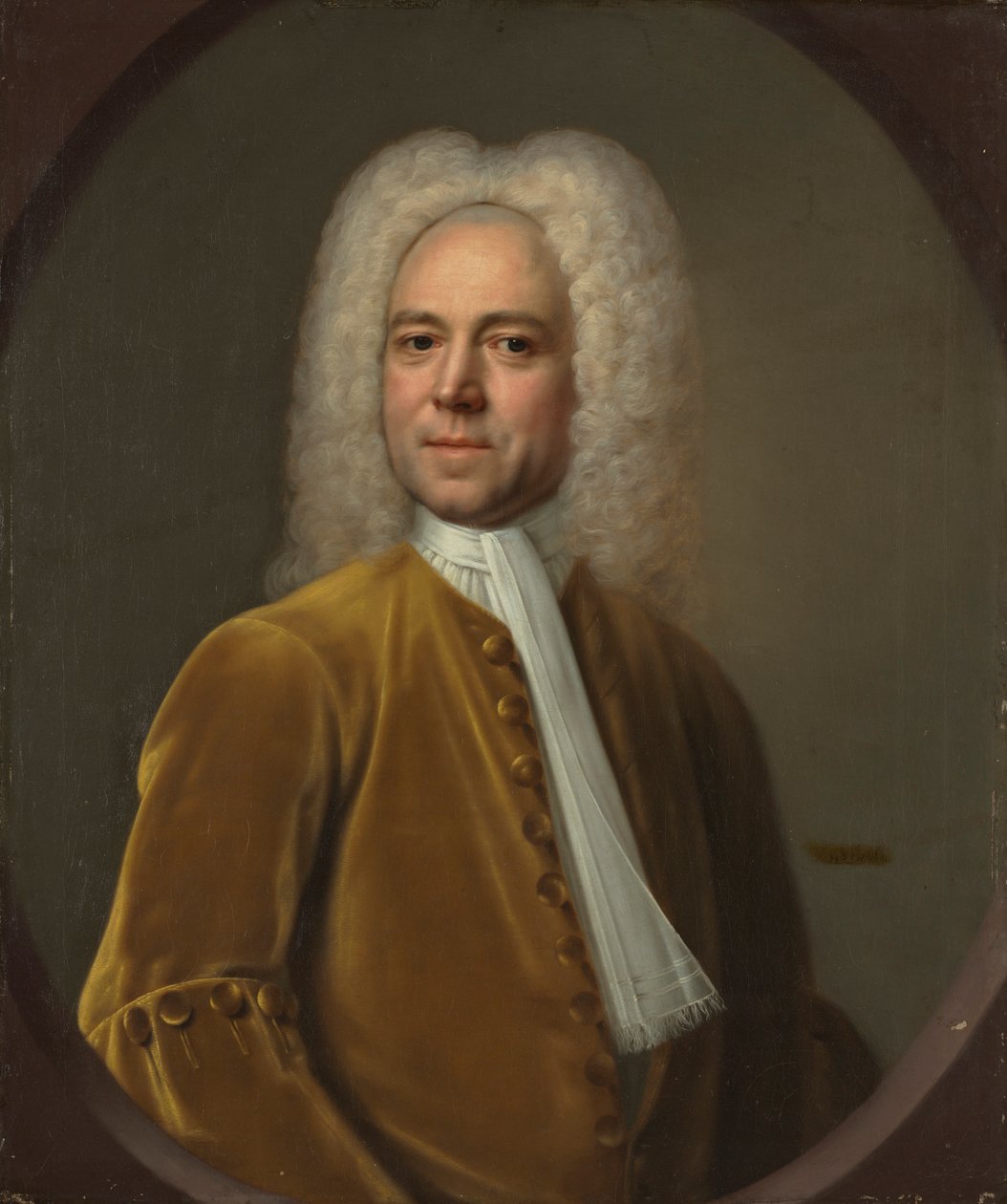 Portrett av en mann, ca. 1730. av Unbekannt