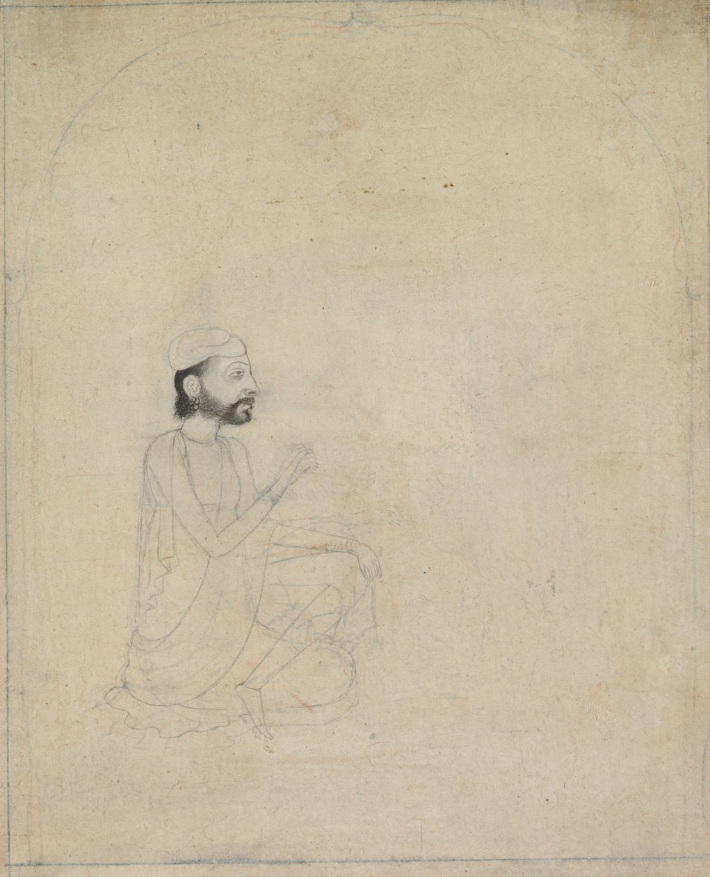 Portrett av en sittende mann, ca. 1830-1850. av Unbekannt
