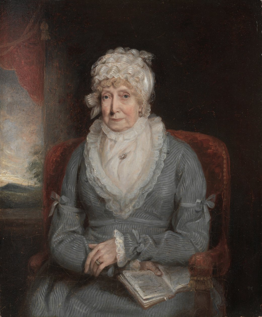 Portrait of a Woman Mrs. Ann Hivlyn, tidlig på 1800-tallet. av Unbekannt