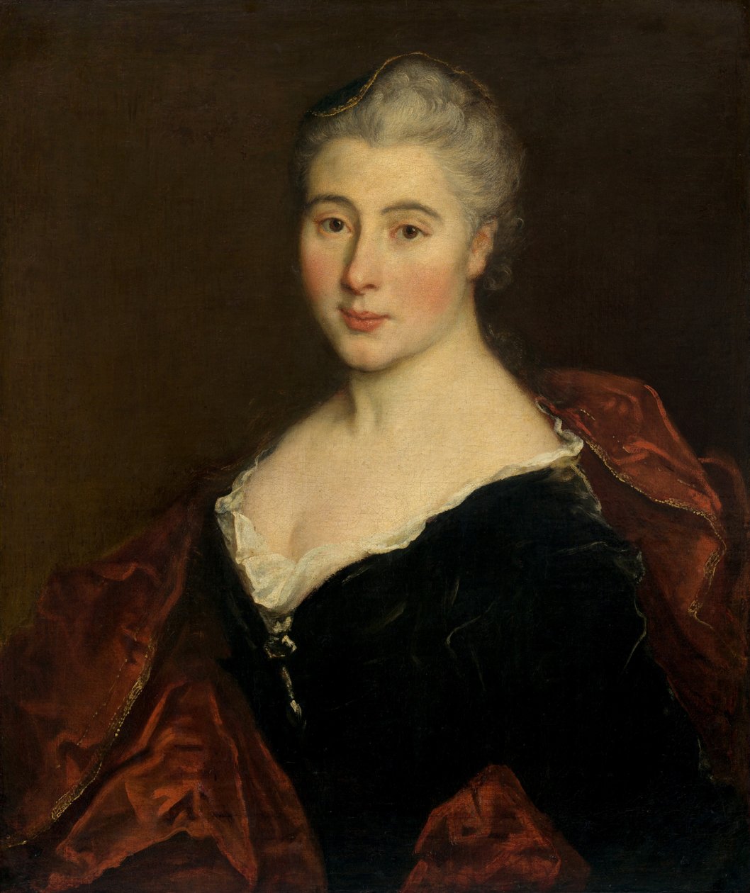 Portrett av en kvinne, ca. 1711. av Unbekannt