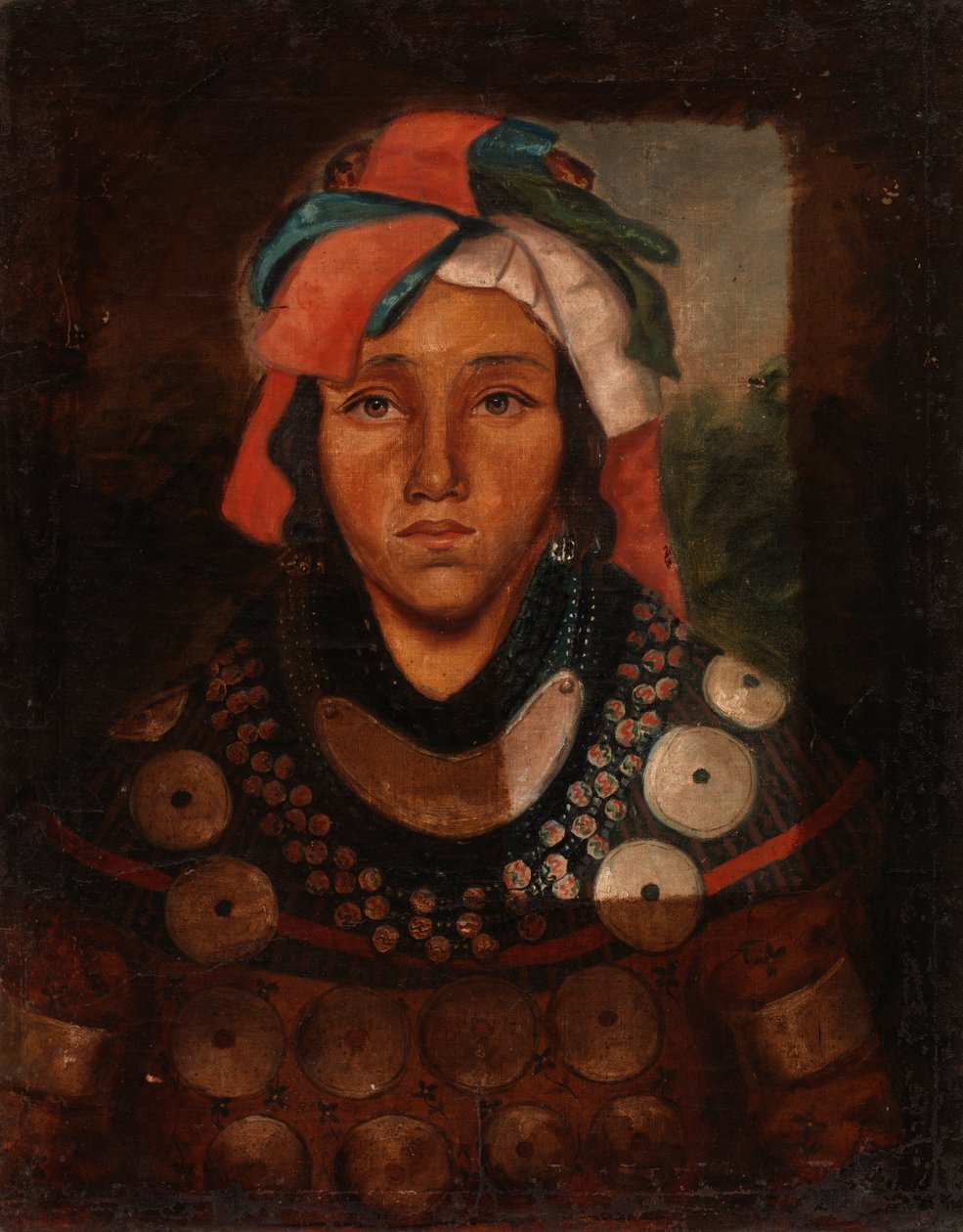 Portrett av en ung mann Seminole Indian, ca. 1841-1845. av Unbekannt