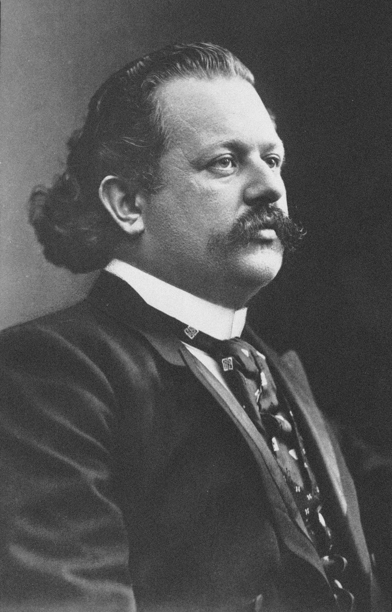 Portrett av pianist og komponist Alfred Reisenauer 1863-1907. av Unbekannt