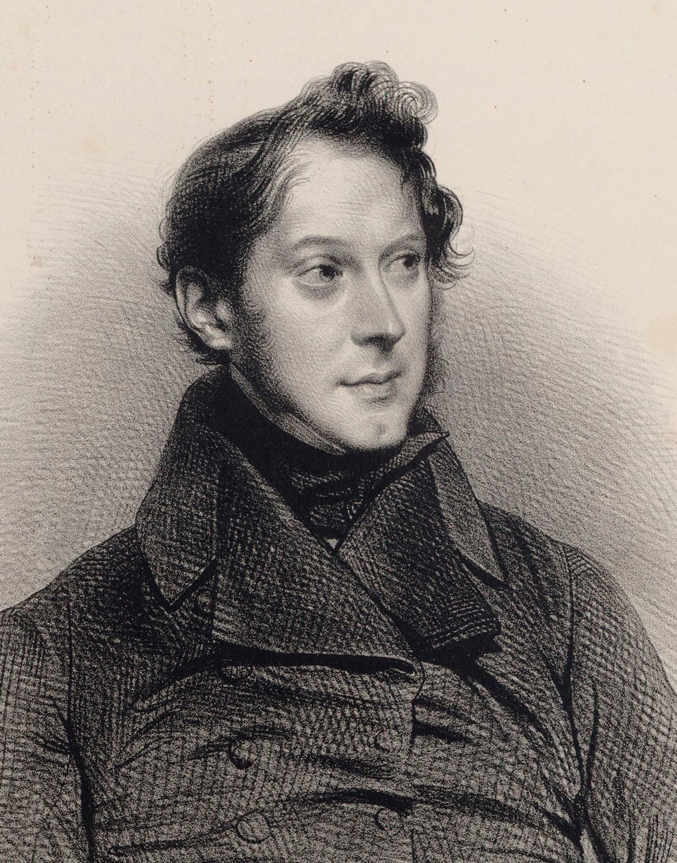 Portrett av pianist og komponist Amédée Méreaux 1802-1874. av Unbekannt