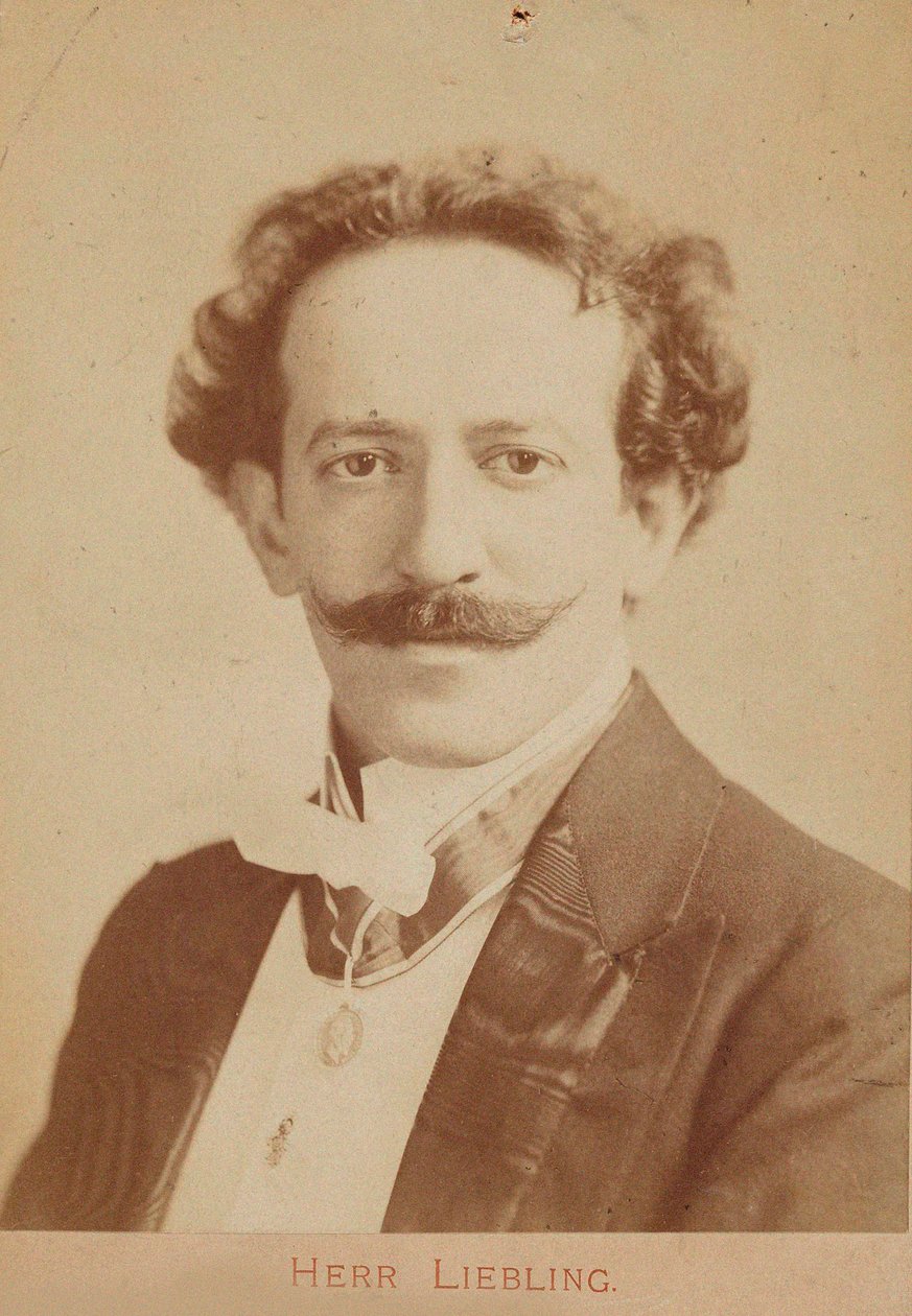 Portrett av pianist og komponist Georg Liebling 1865-1946, ca. 1900 av Unbekannt