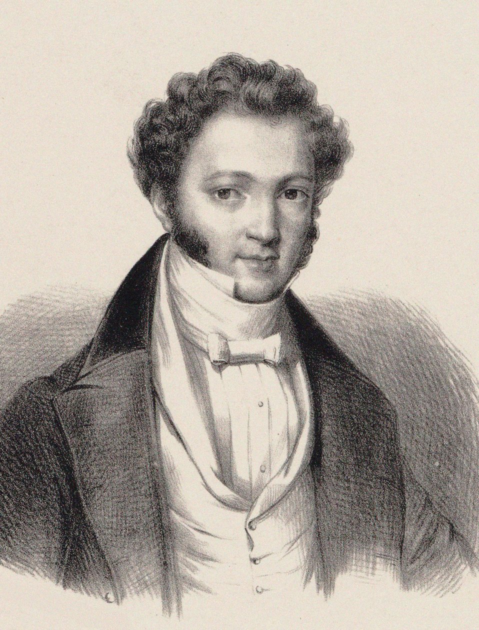 Portrett av pianist og komponist Ignaz Moscheles 1794-1870, av Unbekannt