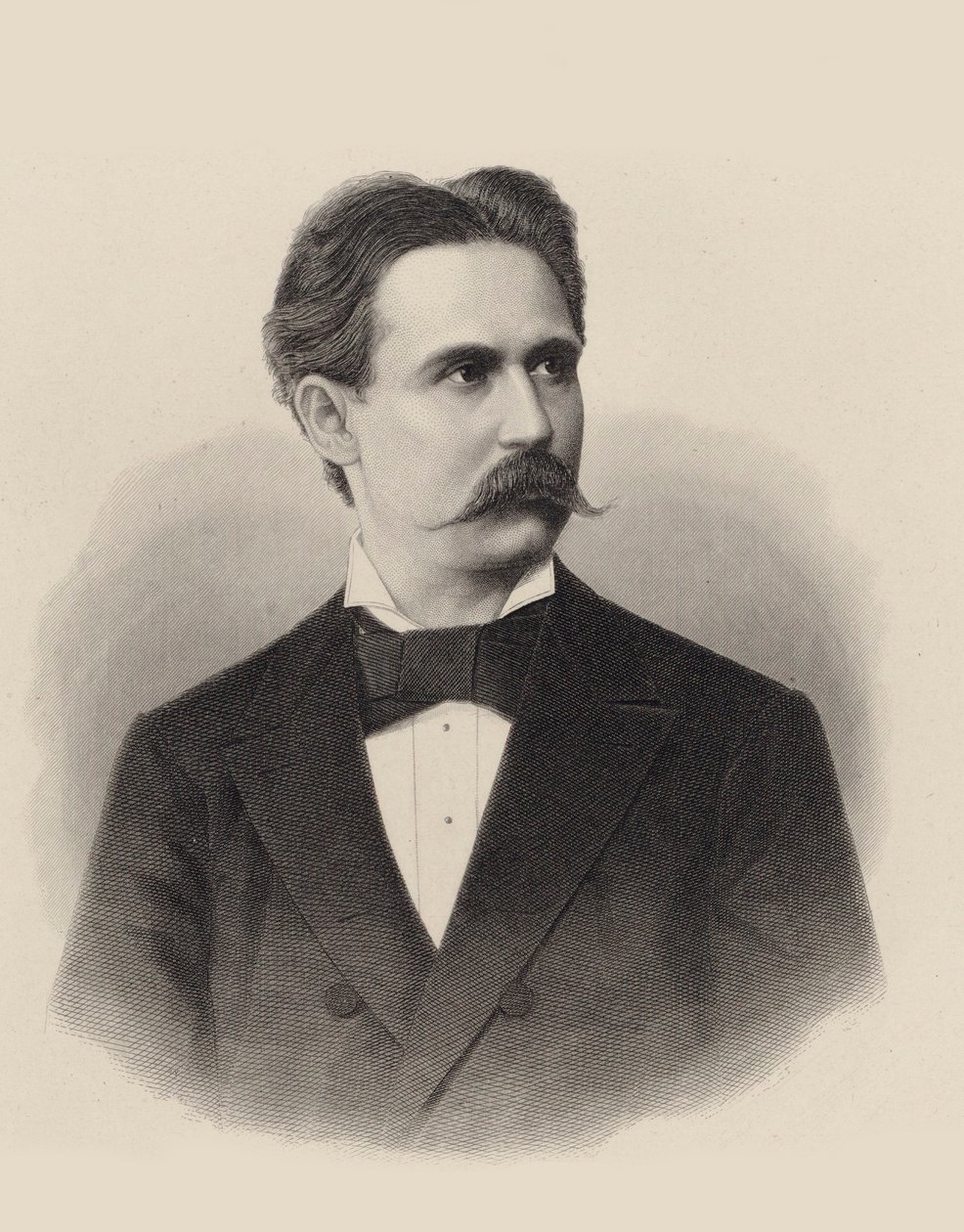 Portrett av pianist og komponist Xaver Scharwenka 1850-1924, ca. 1880. av Unbekannt