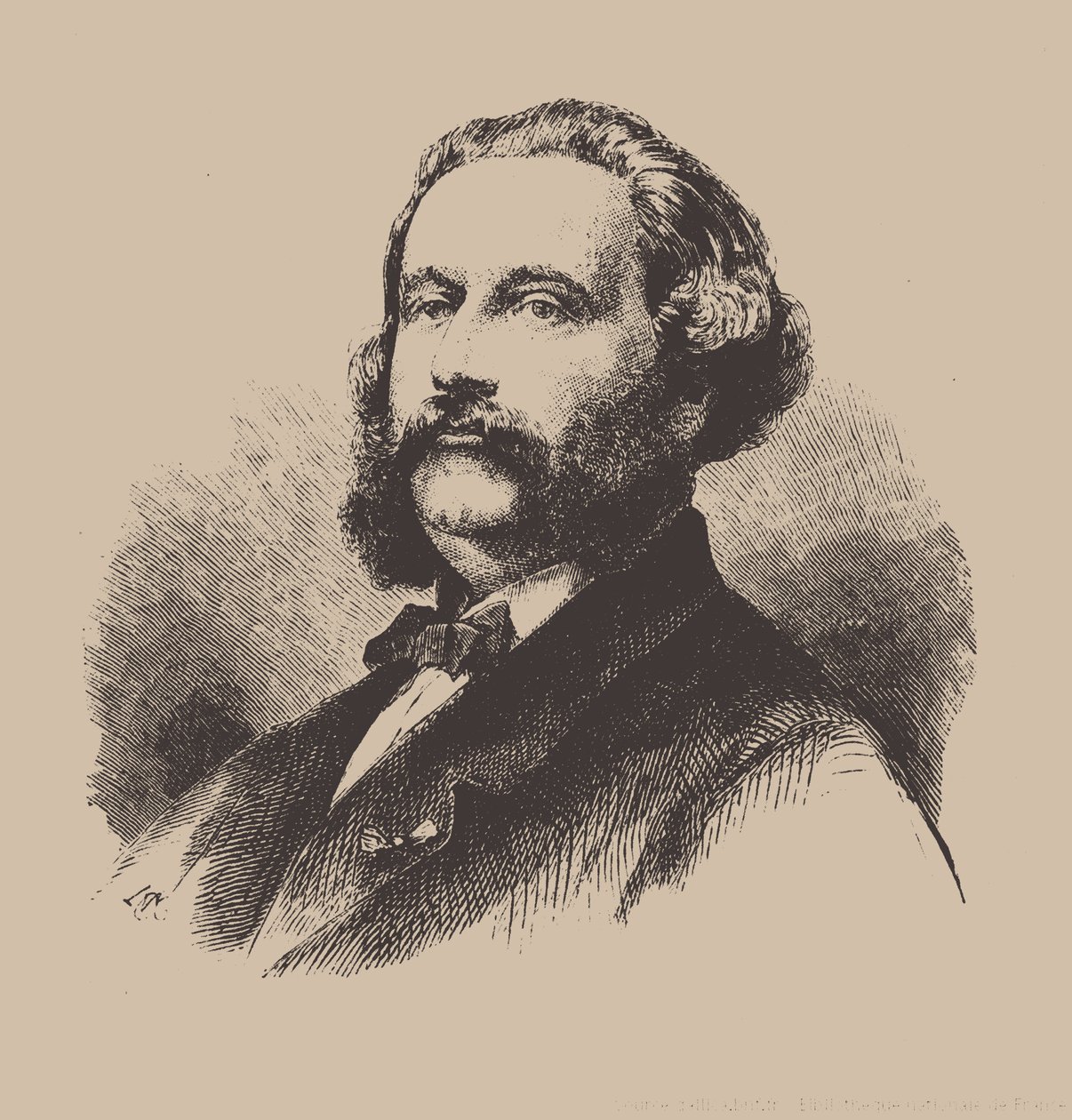 Portrett av komponisten Alfred Jaëll 1832-1882. av Unbekannt
