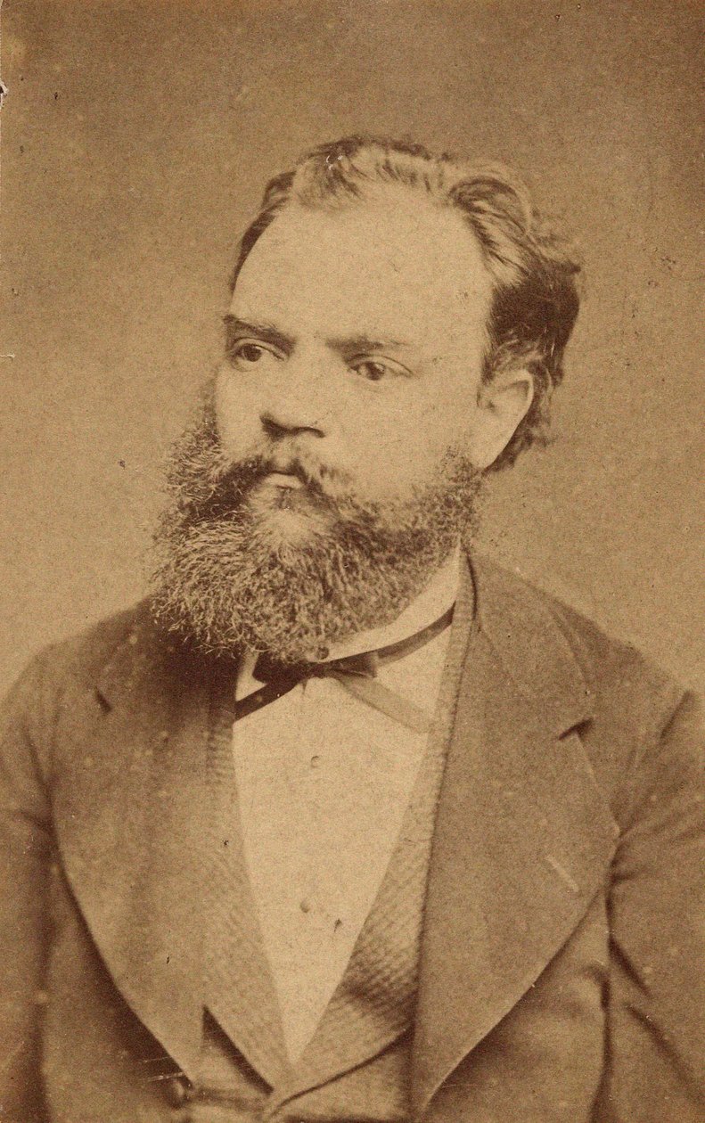 Portrett av komponisten Antonin Dvorak 1841-1904, ca. 1880. av Unbekannt