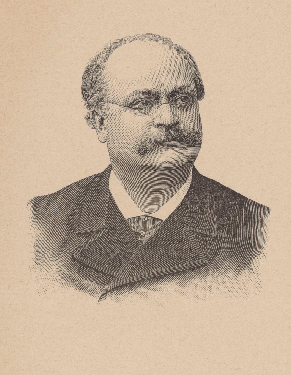 Portrett av komponisten Charles Lecocq 1832-1918. av Unbekannt