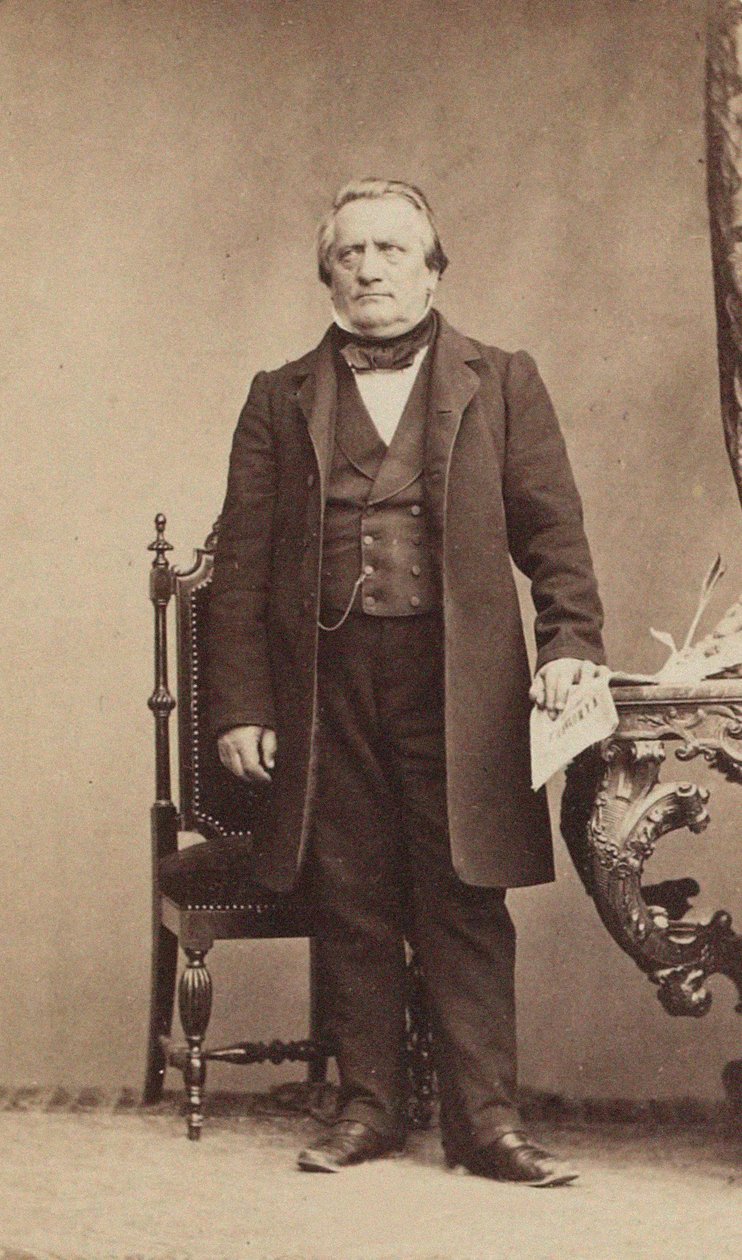 Portrett av komponisten Franz Lachner 1803-1890, ca. 1850. av Unbekannt