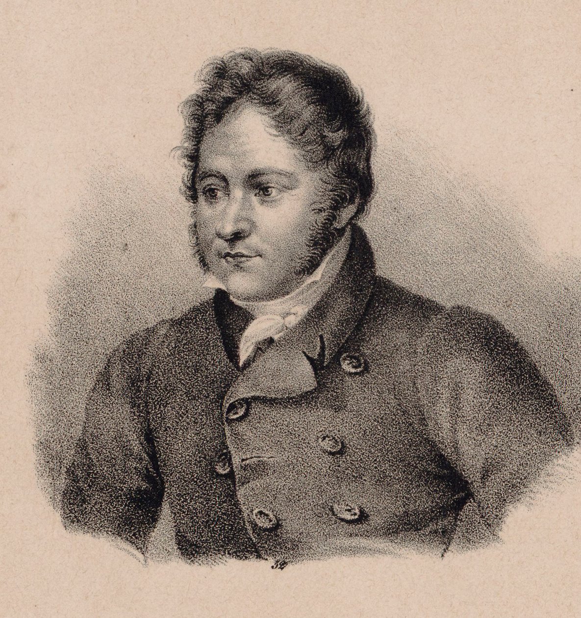 Portrett av komponisten Johann Bernhard Logier 1777-1846. av Unbekannt