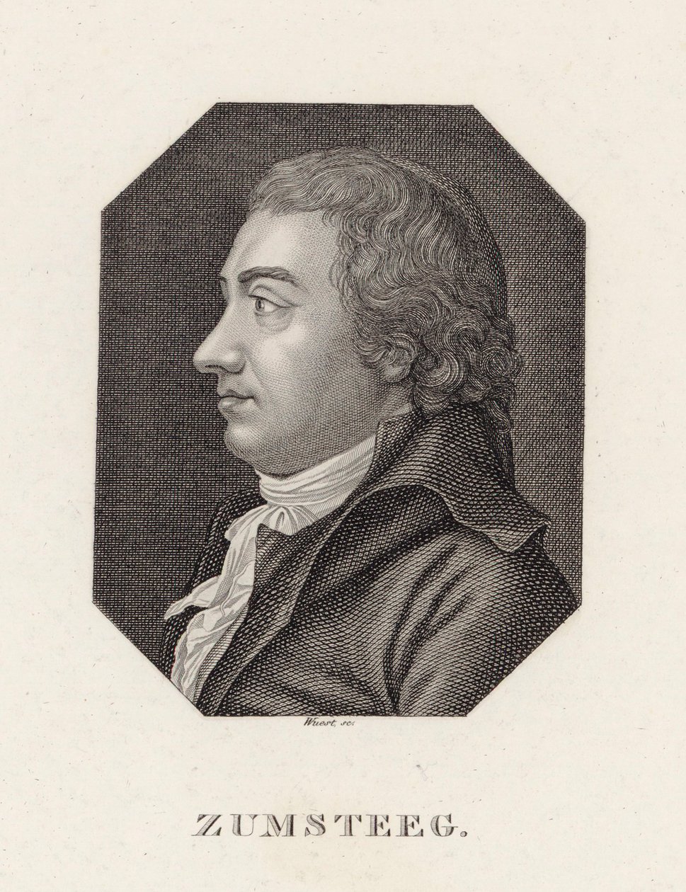 Portrett av komponisten Johann Rudolf Zumsteeg 1760-1802, ca. 1800. av Unbekannt