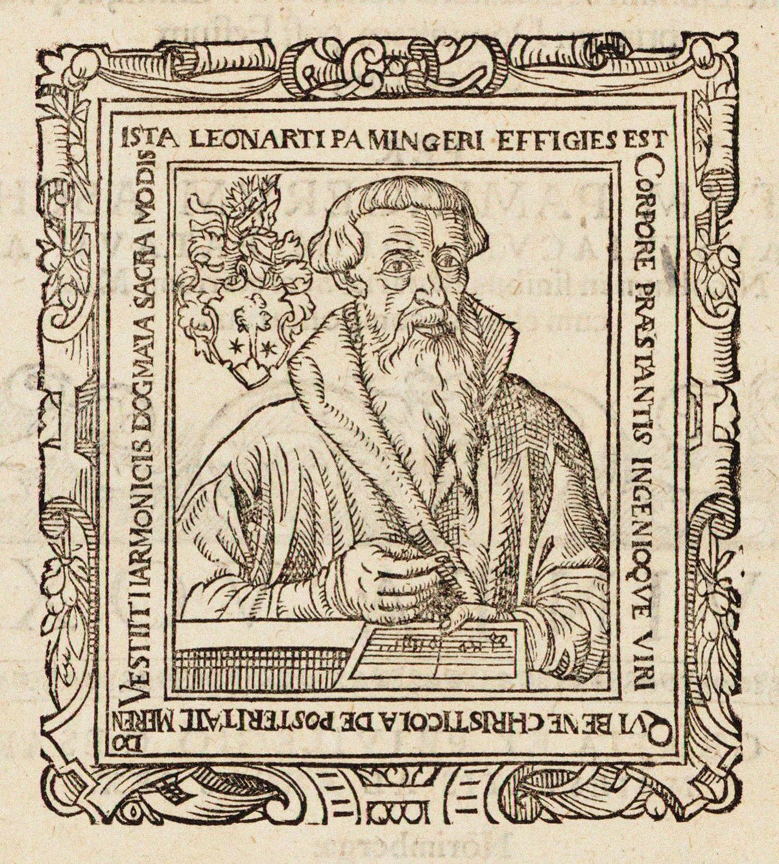 Portrett av komponisten Leonhard Paminger 1495-1567, 1573. av Unbekannt