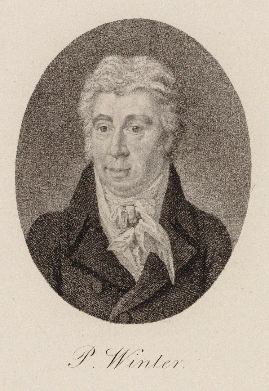 Portrett av komponisten Peter von Winter 1754-1825, ca 1825. av Unbekannt
