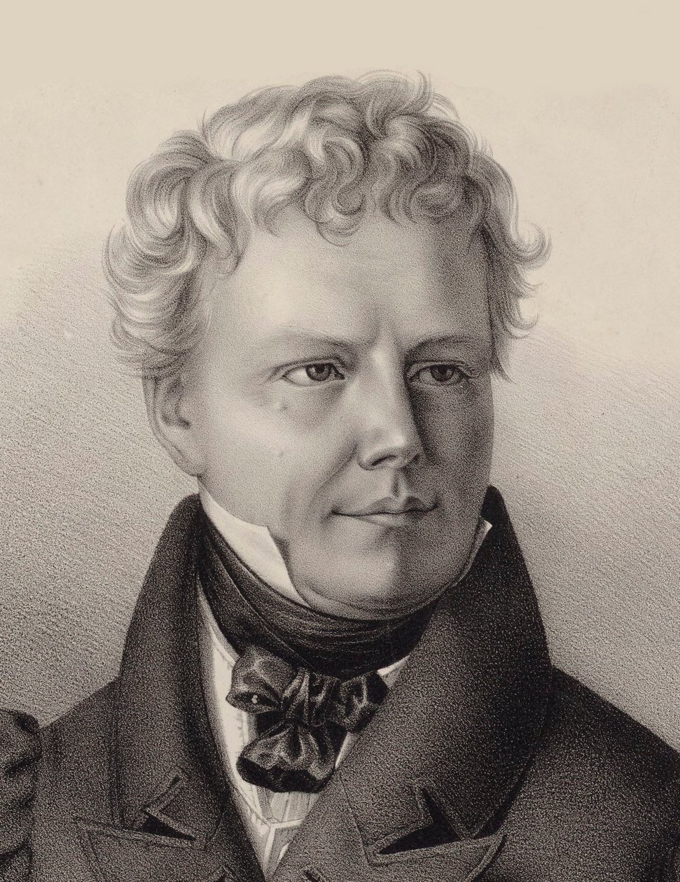 Portrett av komponisten Xaver Schnyder von Wartensee 1786-1868, 1832. av Unbekannt