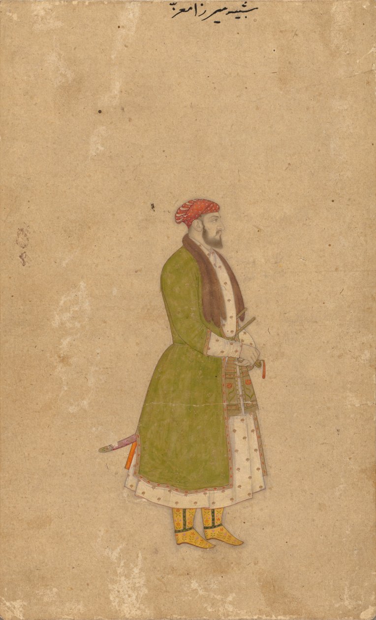 Portrett av hoffmannen Mirza Muizz, ca. 1680-1700. av Unbekannt