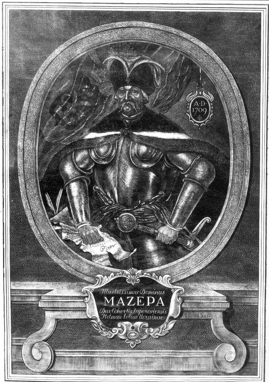 Portrett av Hetman Ivan Mazepa 1639-1709, 1709 av Unbekannt