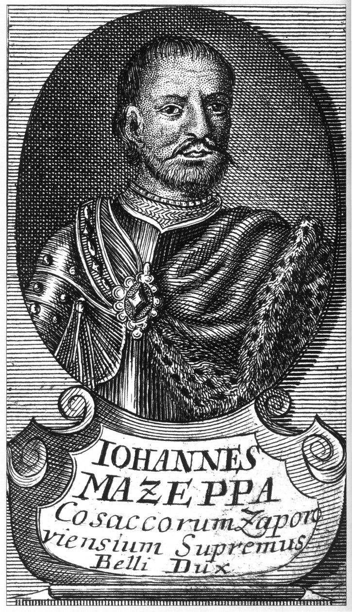 Portrett av Hetman Ivan Mazepa 1639-1709, tidlig på 1700-tallet. av Unbekannt