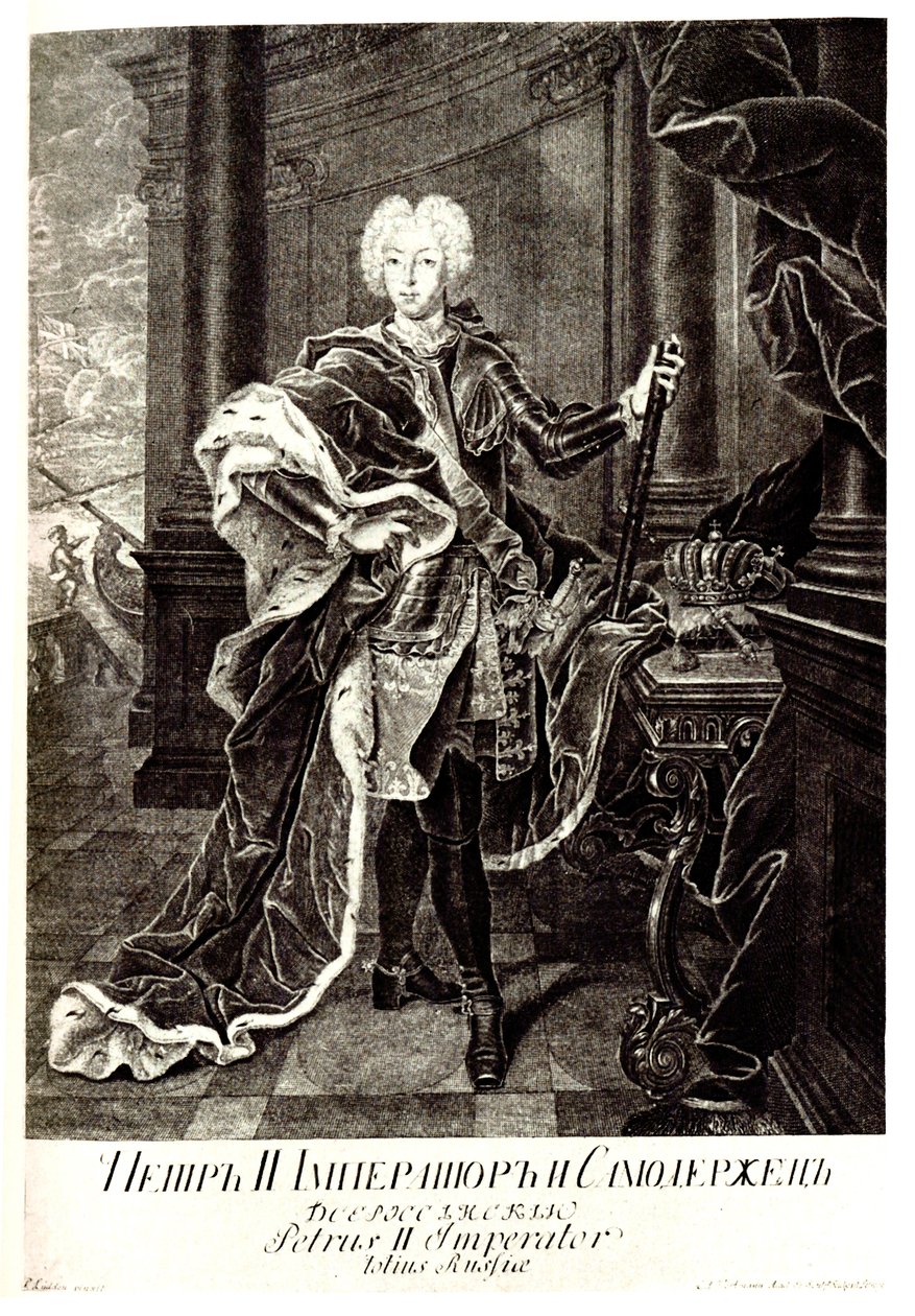Portrett av tsaren Peter II av Russland 1715-1730 av Unbekannt